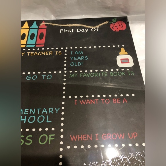 2pack ‘My First Day of‎ School’ personalized Chalkboard for back to school stand - Picture 7 of 10